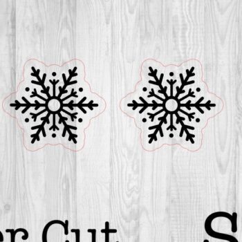 Intra απο ξύλο plywood 3mm-4mm πάχος – Σκουλαρίκια Snowflake Stud Δίασταση  5x5 cm INTRAFABR-49323049 - Image 1