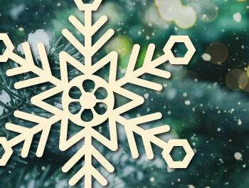 Intra απο ξύλο plywood 3mm-4mm πάχος – Snowflake Δίασταση  20x20 cm INTRAFABR-102648386 - Image 2