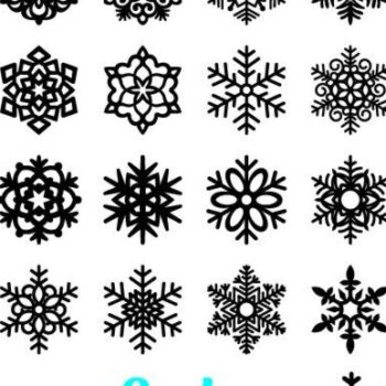 Intra απο ξύλο plywood 3mm-4mm πάχος – Πακέτο Snowflake, Χριστουγεννιάτικη νιφάδα χιονιού Δίασταση  20x20 cm INTRAFABR-37710028 - Image 2