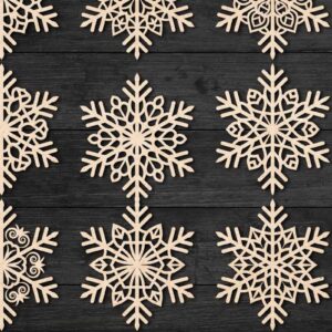 Intra απο ξύλο plywood 3mm-4mm πάχος – Snowflake Lasercut, Χριστουγεννιάτικο Clipart Δίασταση  20x20 cm INTRAFABR-77565719
