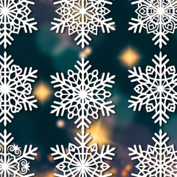 Intra απο ξύλο plywood 3mm-4mm πάχος – Snowflake Lasercut, Χριστουγεννιάτικο Clipart Δίασταση 20x20 cm INTRAFABR-77565719 - Image 3