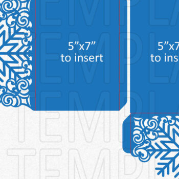 Intra απο ξύλο plywood 3mm-4mm πάχος – Προσκλητήριο γάμου Trifold Snowflake Δίασταση 20x20 cm INTRAFABR-7707332 - Image 6