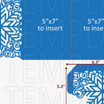 Intra απο ξύλο plywood 3mm-4mm πάχος – Προσκλητήριο γάμου Trifold Snowflake Δίασταση 20x20 cm INTRAFABR-7707332 - Image 7