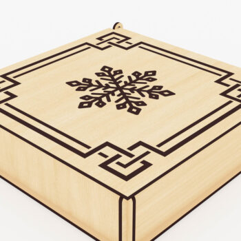 Intra απο ξύλο plywood 3mm-4mm πάχος – Αρχεία νιφάδων χιονιού και κουτιού αποθήκευσης δώρων Δίασταση 20x20 cm INTRAFABR-47679440 - Image 2