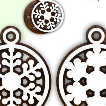 Intra απο ξύλο plywood 3mm-4mm πάχος – Snowflakes Christmas 2d Δίασταση  20x20 cm INTRAFABR-81680589 - Image 1