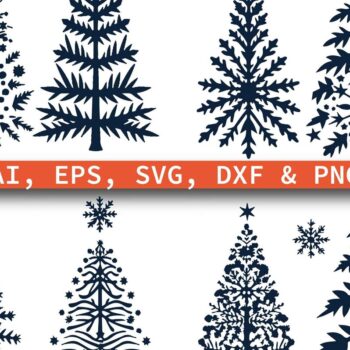 Intra απο ξύλο plywood 3mm-4mm πάχος – Πακέτο Snowflakes Christmas Tree Δίασταση 20x20 cm INTRAFABR-79997277 - Image 1