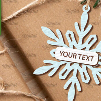 Intra απο ξύλο plywood 3mm-4mm πάχος – Snowflakes Gift Tags Πακέτο κοπής με λέιζερ Δίασταση 20x20 cm INTRAFABR-101704936 - Image 4