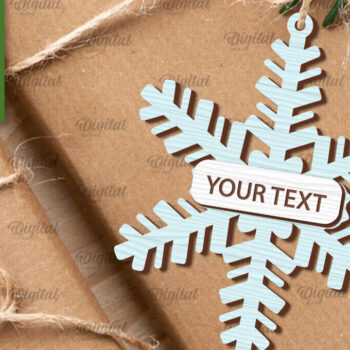 Intra απο ξύλο plywood 3mm-4mm πάχος – Snowflakes Gift Tags Πακέτο κοπής με λέιζερ Δίασταση 20x20 cm INTRAFABR-101704936 - Image 8