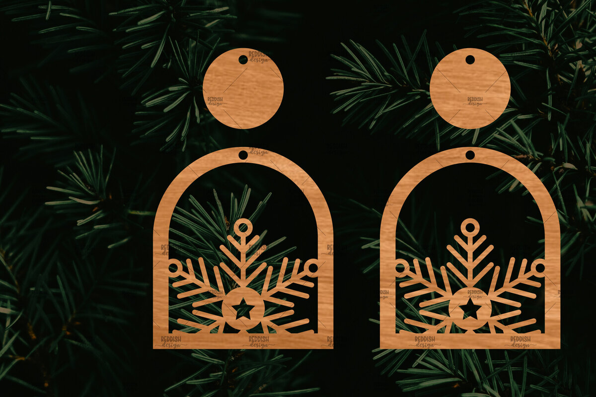 Intra απο ξύλο plywood 3mm-4mm πάχος – Snowflakes, Snowflakes Bundle Δίασταση  20x20 cm INTRAFABR-106816023