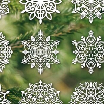 Intra απο ξύλο plywood 3mm-4mm πάχος – Snowflakes ,Snowflakes Δίασταση 20x20 cm INTRAFABR-76077503 - Image 3