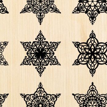 Intra απο ξύλο plywood 3mm-4mm πάχος – Snowflakes ,Snowflakes Δίασταση  20x20 cm INTRAFABR-76986248 - Image 3