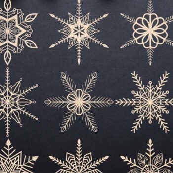 Intra απο ξύλο plywood 3mm-4mm πάχος – Snowflakes ,Snowflakes Δίασταση  20x20 cm INTRAFABR-77113451 - Image 3