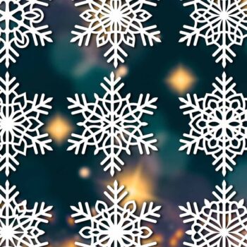 Intra απο ξύλο plywood 3mm-4mm πάχος – Snowflakes, Snowflakes 42 Δίασταση 20x20 cm INTRAFABR-77684624 - Image 3