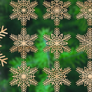 Intra απο ξύλο plywood 3mm-4mm πάχος – Snowflakes Bundle 04 Δίασταση  20x20 cm INTRAFABR-77362243