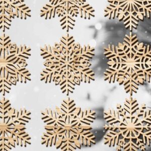 Intra απο ξύλο plywood 3mm-4mm πάχος – Snowflakes Bundle 06 Δίασταση  20x20 cm INTRAFABR-77362534