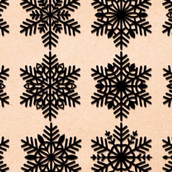 Intra απο ξύλο plywood 3mm-4mm πάχος – Snowflakes Bundle 06 Δίασταση  20x20 cm INTRAFABR-77362534 - Image 3