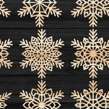 Intra απο ξύλο plywood 3mm-4mm πάχος – Πακέτο Snowflakes 09 Δίασταση  20x20 cm INTRAFABR-77363057 - Image 3