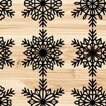 Intra απο ξύλο plywood 3mm-4mm πάχος – Πακέτο Snowflakes 11 Δίασταση 20x20 cm INTRAFABR-77368758 - Image 3