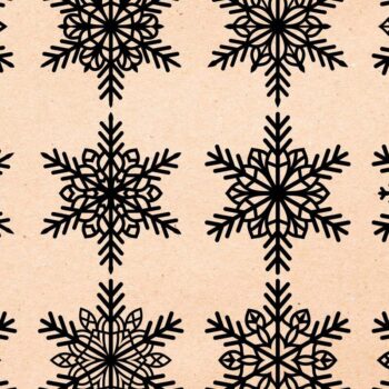 Intra απο ξύλο plywood 3mm-4mm πάχος – Snowflakes Bundle 12 Δίασταση  20x20 cm INTRAFABR-77368939 - Image 3