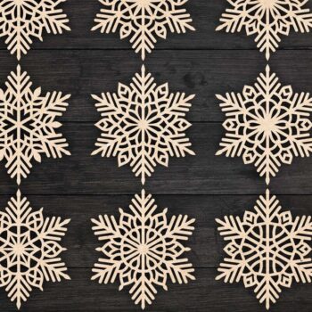Intra απο ξύλο plywood 3mm-4mm πάχος – Πακέτο Snowflakes 15 Δίασταση  20x20 cm INTRAFABR-77369451 - Image 1