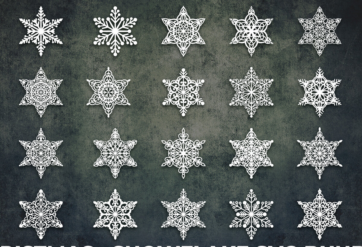 Intra απο ξύλο plywood 3mm-4mm πάχος – Πακέτο Snowflakes Δίασταση  20x20 cm INTRAFABR-85303726