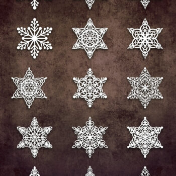 Intra απο ξύλο plywood 3mm-4mm πάχος – Πακέτο Snowflakes Δίασταση 20x20 cm INTRAFABR-85303726 - Image 2