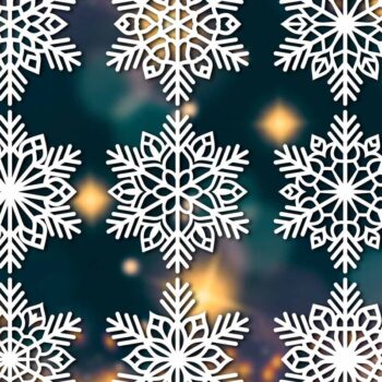 Intra απο ξύλο plywood 3mm-4mm πάχος – Snowflakes Bundle 22 Δίασταση  20x20 cm INTRAFABR-77372139 - Image 1