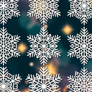 Intra απο ξύλο plywood 3mm-4mm πάχος – Snowflakes Bundle 24 Δίασταση  20x20 cm INTRAFABR-77372358 - Image 3