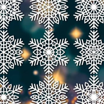 Intra απο ξύλο plywood 3mm-4mm πάχος – Snowflakes Bundle 25 Δίασταση 20x20 cm INTRAFABR-77372496 - Image 2