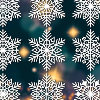 Intra απο ξύλο plywood 3mm-4mm πάχος – Snowflakes Bundle 26 Δίασταση  20x20 cm INTRAFABR-77464223 - Image 3