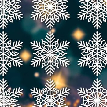 Intra απο ξύλο plywood 3mm-4mm πάχος – Snowflakes Bundle 27 Δίασταση  20x20 cm INTRAFABR-77464483 - Image 3