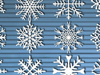 Intra απο ξύλο plywood 3mm-4mm πάχος – Snowflakes  Δίασταση  20x20 cm INTRAFABR-70190514 - Image 2