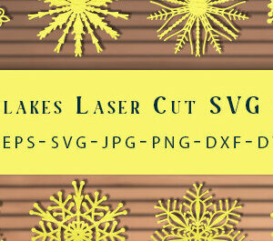 Intra απο ξύλο plywood 3mm-4mm πάχος – Snowflakes  Δίασταση  20x20 cm INTRAFABR-70327599