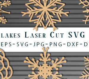 Intra απο ξύλο plywood 3mm-4mm πάχος – Snowflakes  Δίασταση  20x20 cm INTRAFABR-70327607