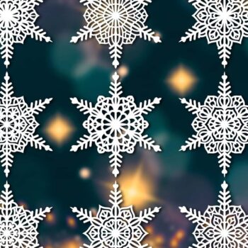 Intra απο ξύλο plywood 3mm-4mm πάχος – Snowflakes, Dxf Bundle 110 Δίασταση  20x20 cm INTRAFABR-79067670 - Image 1