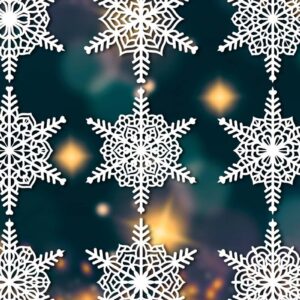 Intra απο ξύλο plywood 3mm-4mm πάχος – Snowflakes, Dxf Bundle 111 Δίασταση  20x20 cm INTRAFABR-79067858