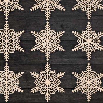 Intra απο ξύλο plywood 3mm-4mm πάχος – Snowflakes, Dxf Bundle 111 Δίασταση 20x20 cm INTRAFABR-79067858 - Image 3