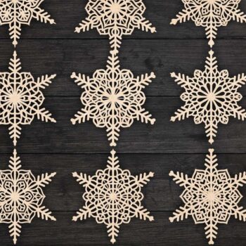 Intra απο ξύλο plywood 3mm-4mm πάχος – Snowflakes, Dxf Bundle 113 Δίασταση 20x20 cm INTRAFABR-79068051 - Image 1