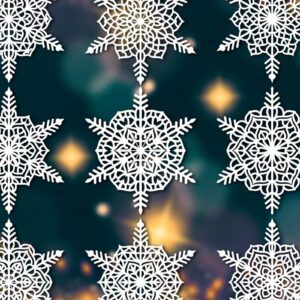 Intra απο ξύλο plywood 3mm-4mm πάχος – Snowflakes, Dxf Bundle 115 Δίασταση  20x20 cm INTRAFABR-79068370