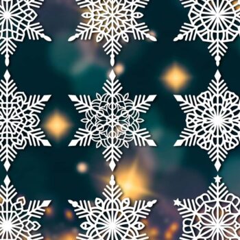 Intra απο ξύλο plywood 3mm-4mm πάχος – Snowflakes, Dxf Bundle 18 Δίασταση 20x20 cm INTRAFABR-77694222 - Image 3