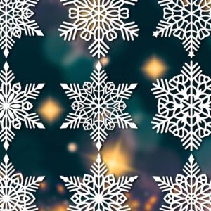 Intra απο ξύλο plywood 3mm-4mm πάχος – Snowflakes, Dxf Bundle 18 Δίασταση  20x20 cm INTRAFABR-77694491