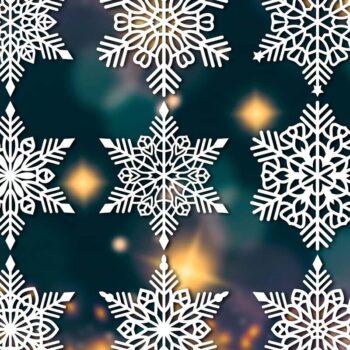 Intra απο ξύλο plywood 3mm-4mm πάχος – Snowflakes, Dxf Bundle 18 Δίασταση 20x20 cm INTRAFABR-77694491 - Image 1