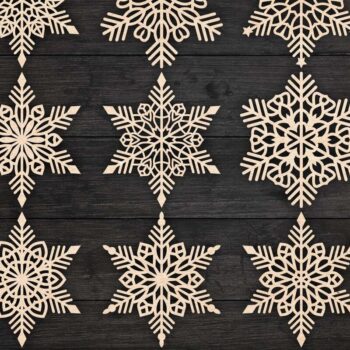 Intra απο ξύλο plywood 3mm-4mm πάχος – Snowflakes, Dxf Bundle 18 Δίασταση 20x20 cm INTRAFABR-77694491 - Image 3