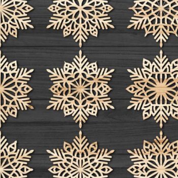 Intra απο ξύλο plywood 3mm-4mm πάχος – Snowflakes, Dxf Bundle 18 Δίασταση 20x20 cm INTRAFABR-77371771 - Image 3