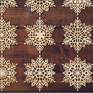 Intra απο ξύλο plywood 3mm-4mm πάχος – Snowflakes, Dxf Bundle 20 Δίασταση  20x20 cm INTRAFABR-77371957