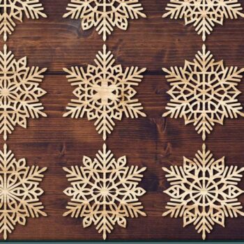 Intra απο ξύλο plywood 3mm-4mm πάχος – Snowflakes, Dxf Bundle 20 Δίασταση 20x20 cm INTRAFABR-77371957 - Image 1