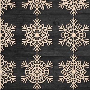 Intra απο ξύλο plywood 3mm-4mm πάχος – Snowflakes, Dxf Bundle 28 Δίασταση  20x20 cm INTRAFABR-77464637