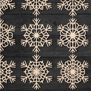 Intra απο ξύλο plywood 3mm-4mm πάχος – Snowflakes, Dxf Bundle 31 Δίασταση  20x20 cm INTRAFABR-77527381