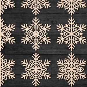 Intra απο ξύλο plywood 3mm-4mm πάχος – Snowflakes, Dxf Bundle 39 Δίασταση  20x20 cm INTRAFABR-77615240