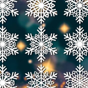 Intra απο ξύλο plywood 3mm-4mm πάχος – Snowflakes, Dxf Bundle 42 Δίασταση 20x20 cm INTRAFABR-77616042 - Image 3